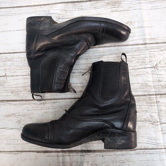 Ariat Black Leather Heritage Breeze Zip Paddock Boots Women Size 7 - Picture 7 of 8